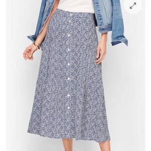 NWOT Blue tiered Midi Skirt by Talbots